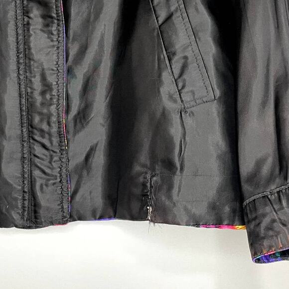 Vintage 1988 Seoul Olympic GDT Too Multicolored Reversible Bomber Jacket - Picture 9 of 9